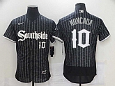 White Sox 10 Yoan Moncada Black 2021 City Connect Flexbase Jersey,baseball caps,new era cap wholesale,wholesale hats